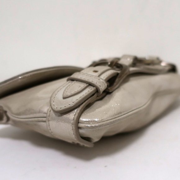 Jimmy Choo Tulita Clutch Silver Metallic Suede - Picture 10 of 12